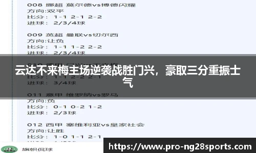 云达不来梅主场逆袭战胜门兴，豪取三分重振士气